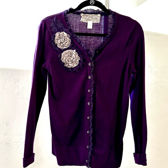 Purple cardigan - size medium - Picture 1 of 10